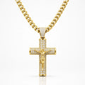 14K Cadena Crucifijo de Oro