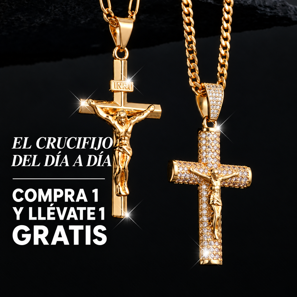14K Cadena Crucifijo de Oro