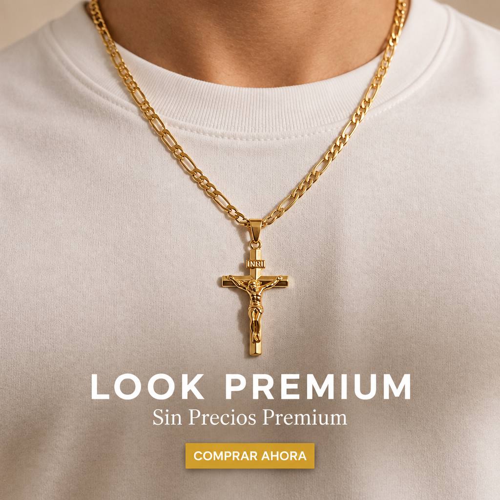 14K Cadena Crucifijo de Oro