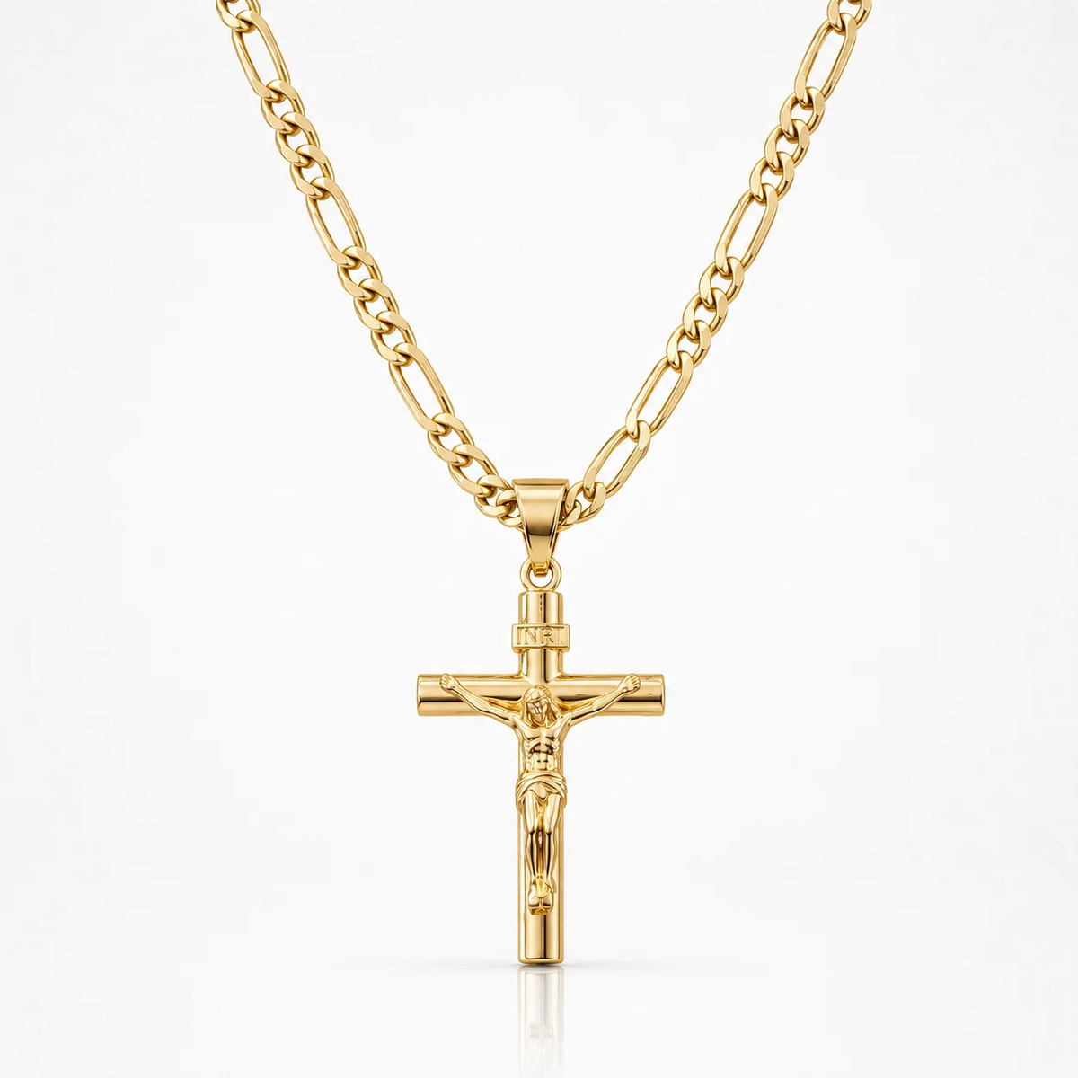 14K Cadena Crucifijo de Oro